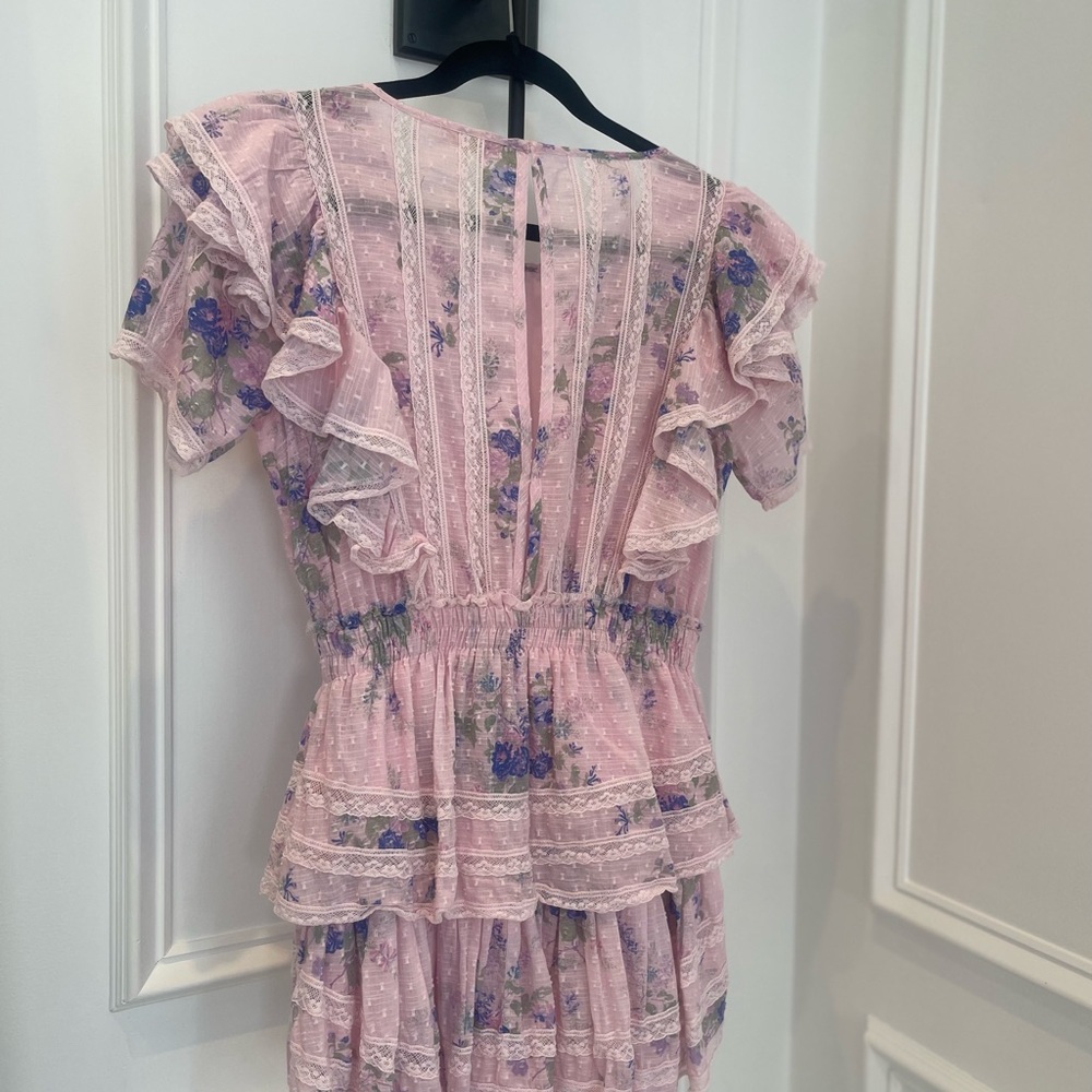 LoveShackFancy Natasha Pink Floral Dress - Picture 5 of 5
